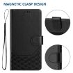 Realme 14x/V70/C75 5G Honeycomb RFID Leather Phone Case Black - 5