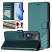 OPPO A5/A3 Pro 5G Honeycomb RFID Leather Case - Peacock Green - 1