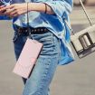 OPPO A5x 5G/4G Global Pink Honeycomb RFID Leather Phone Case - 8