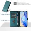 OPPO A5x 5G/4G Honeycomb RFID Leather Case - Peacock Green - 3
