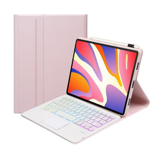 Huawei MatePad SE 11 2024 Keyboard Case with Touchpad - Pink White - 1