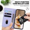 Redmi A5 4G 171.7mm Cute Cats RFID Leather Phone Case - Purple - 6