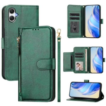 Samsung Galaxy A07 4G Green Leather Wallet Case with Multi-Card Slots - 1