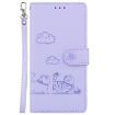Tecno Camon 40 Pro 4G Purple Cute Cats RFID Leather Phone Case - 2