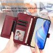 Tecno Camon 40 Premier Dark Red Leather Wallet Phone Case with Slots - 4