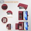 Tecno Camon 40 Premier Dark Red Leather Wallet Phone Case with Slots - 5