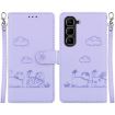 Infinix Hot 50 Pro+ 4G Purple Cute Cats RFID Leather Phone Case - 1