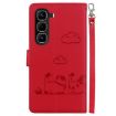 Infinix Hot 50 Pro+ 4G Red RFID Leather Phone Case with Cute Cats - 3