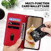 Infinix Hot 50 Pro+ 4G Red RFID Leather Phone Case with Cute Cats - 6