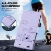 Infinix Zero 40 4G/5G Purple Cute Cats RFID Leather Phone Case - 4