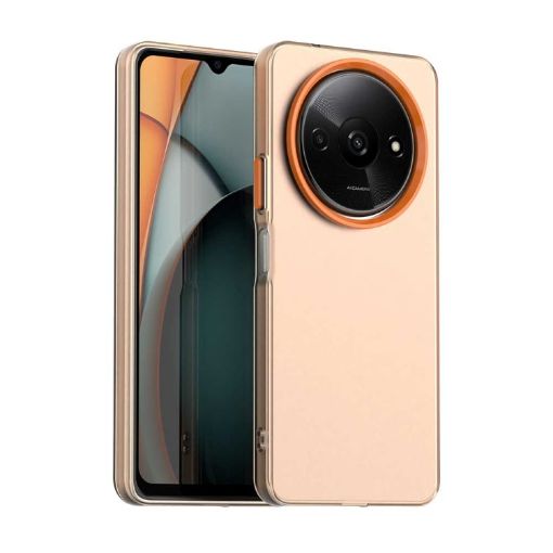 Redmi A3x Orange Shockproof Phone Case - Candy PC Hybrid TPU Cover - 1