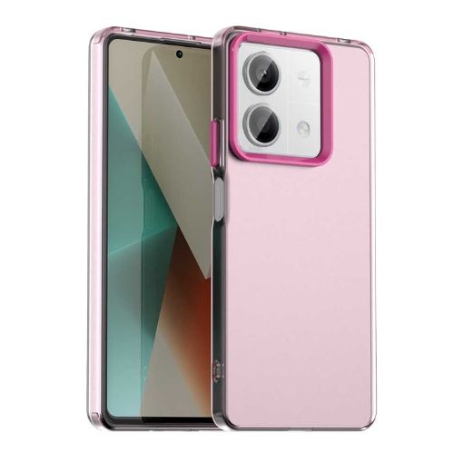 Red Shockproof Phone Case for Redmi Note 13 5G - Candy PC Hybrid TPU - 1