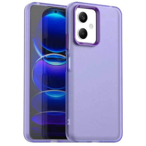 Redmi Note 12 5G/Poco X5 Shockproof Candy PC TPU Case - Purple - 1