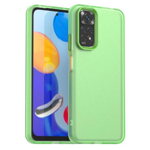 Redmi Note 11/11S 4G Green Shockproof Candy PC TPU Phone Case - 1