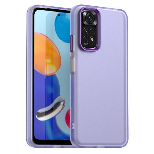 Redmi Note 11/11S 4G Shockproof Candy PC TPU Case - Purple - 1
