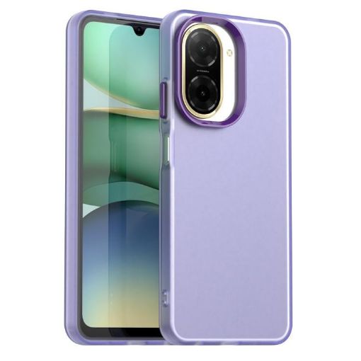 Redmi A5/Xiaomi Poco C71 Shockproof Phone Case, Candy PC Hybrid TPU Purple - 1