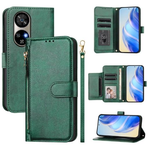 Ulefone Note 17 Pro Green Leather Wallet Phone Case with Multi-Card Slots - 1