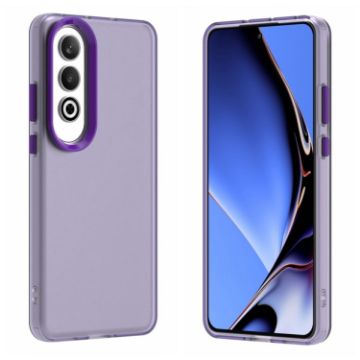 OPPO K12 5G Shockproof Phone Case - Candy PC Hybrid TPU, Purple - 1