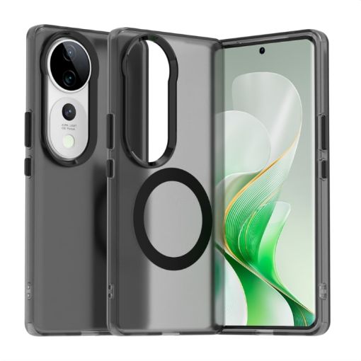 Vivo S19 Candy Magsafe PC Hybrid TPU Phone Case - Black - 1