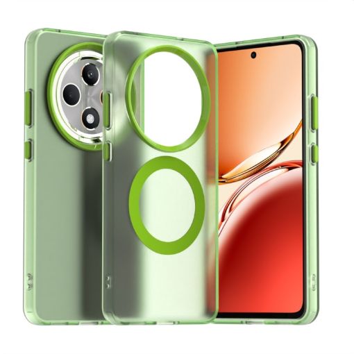 OPPO Reno12 F 5G Green Candy Magsafe PC Hybrid TPU Phone Case - 1