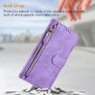 Realme Neo7 Turbo Purple Leather Phone Case with Multi-Card Slots & Zipper - 6
