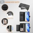 Realme 14x/C75 5G/V70 Leather Wallet Phone Case Black - Multi-Card Slots - 5