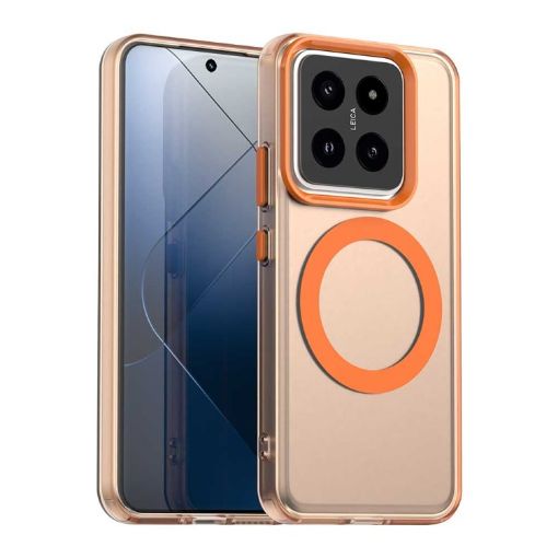 Xiaomi 14 Candy Magsafe PC Hybrid TPU Phone Case - Orange - 1