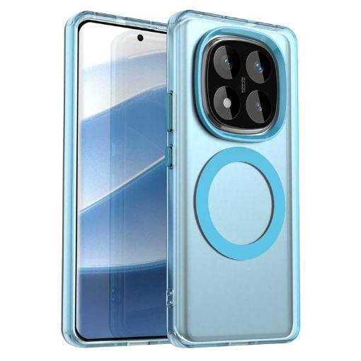 Redmi Note 14 Pro 5G Blue Candy Magsafe PC Hybrid TPU Phone Case - 1