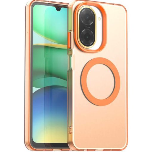 Redmi A5/Xiaomi Poco C71 Orange Magsafe PC Hybrid TPU Phone Case - 1