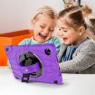 Samsung Galaxy Tab A8 Bat Grip Turntable Stand Case Purple Black - 8