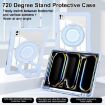 iPad Pro 13 2024 Blue Crystal Armor Hybrid Case with Pen Slot - 3