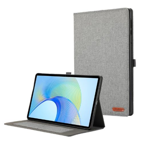 Infinix Xpad Gray Fabric Texture Flip Leather Tablet Case - 1