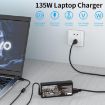 135W 20V 6.75A Lenovo Laptop Power Adapter EU Plug USB Jack - 7