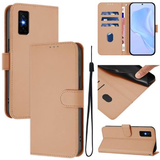 Infinix GT 30 Pro Leather Phone Case with Lanyard - Nude Color - 1