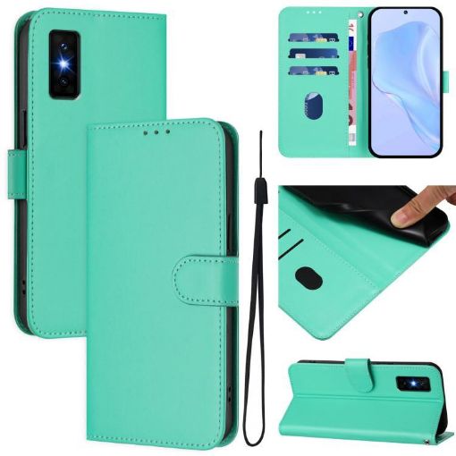 Infinix GT 30 Pro Green Leather Phone Case with Lanyard - 1