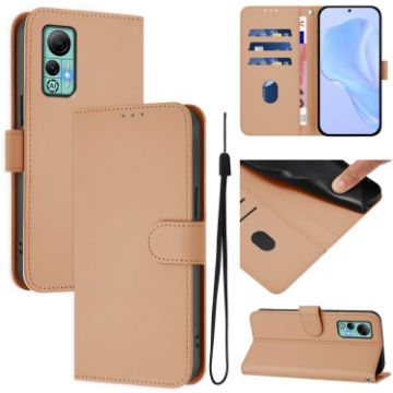 Ulefone Note 14 Leather Phone Case with Lanyard - Nude Color - 1