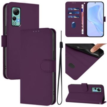 Ulefone Note 14 Violet Leather Phone Case with Lanyard - 1