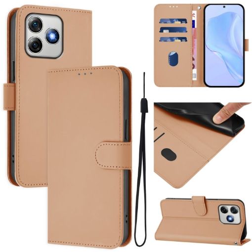 Ulefone Note 18 Ultra Leather Phone Case with Lanyard - Nude Color - 1
