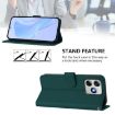Ulefone Note 18 Ultra Dark Green Leather Phone Case with Lanyard - 3