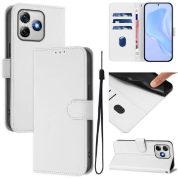 Ulefone Note 18 Ultra White Leather Phone Case with Lanyard - 1