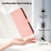 ZTE Blade A52 Lite Pink Leather Phone Case with Lanyard - 9