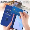 ZTE Blade A52 Lite Dark Blue Leather Phone Case with Lanyard - 7
