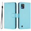 ZTE Blade A52 Lite Sky Blue Leather Phone Case with Lanyard - 2