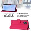 ZTE Blade A52 Lite Rose Red Leather Phone Case with Lanyard - 3