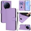 Tecno Camon 40 Premier Lavender Purple Leather Case with Lanyard - 1