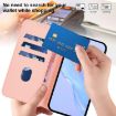 Moto G15 Pink Leather Phone Case with Lanyard - Solid Color Skin Feel - 7