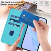 Moto G15 Lake Blue Leather Phone Case with Lanyard - Solid Color - 7