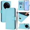 Xiaomi 14 Ultra 5G Sky Blue Leather Phone Case with Lanyard - 1