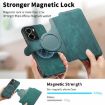 Realme 14 CaseNeo MagSafe RFID Anti-theft Leather Case - Green - 7