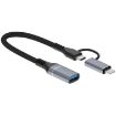 ADS-619 2 in 1 Type-C & 8 Pin to USB 3.0 OTG Adapter - Grey - 3